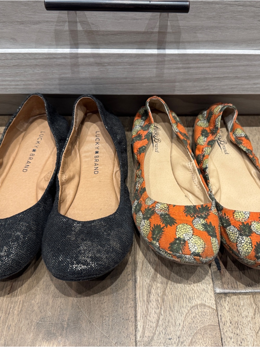 Size 8 Lucky Brand lot of 2 pairs Ballet Flats shoes